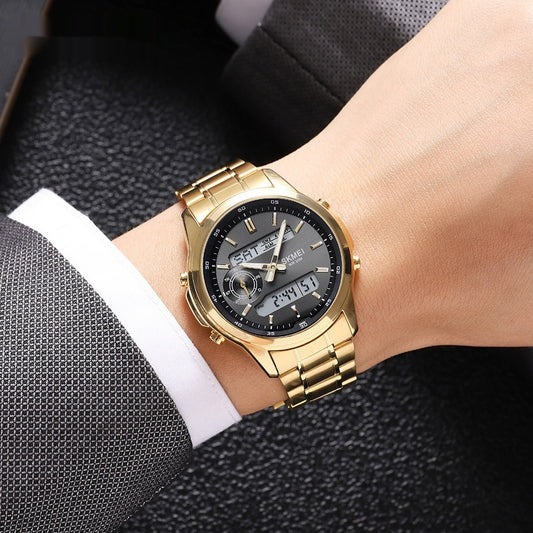 Luminous Multifunctional Men's Steel Strap Watch