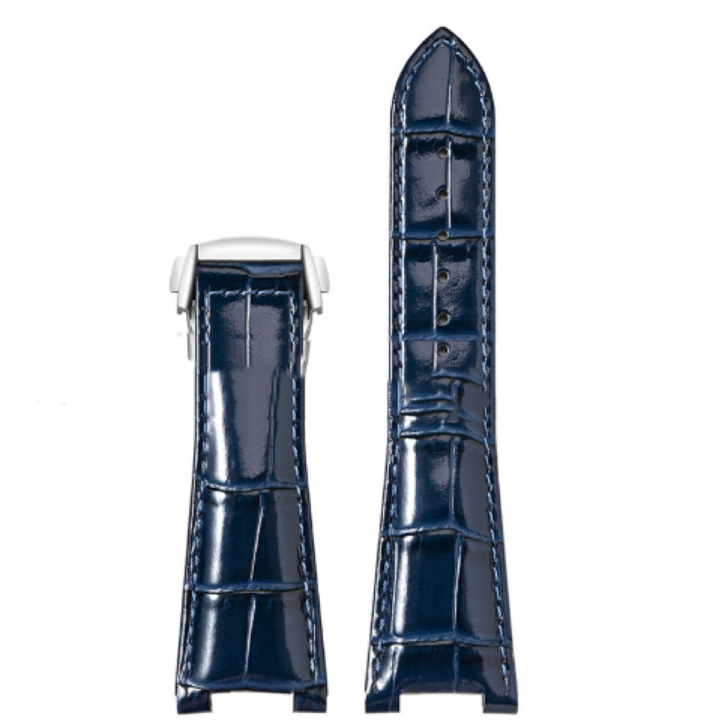 Observatory Watch Top Layer Bamboo Pattern Leather Watch Band 1314mm