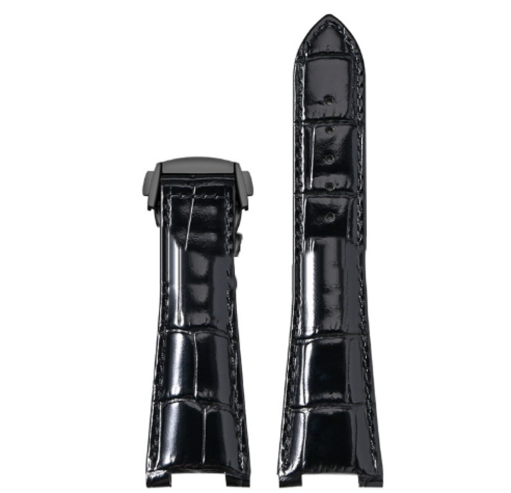 Observatory Watch Top Layer Bamboo Pattern Leather Watch Band 1314mm