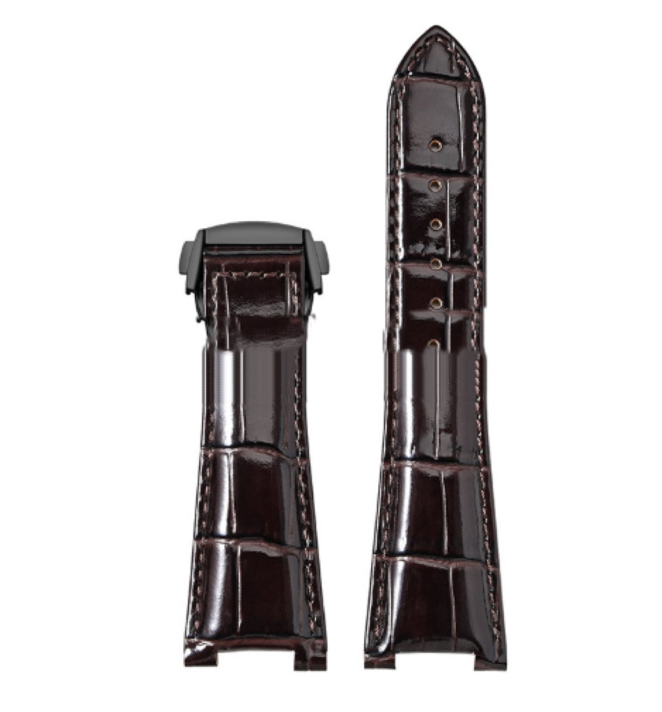 Observatory Watch Top Layer Bamboo Pattern Leather Watch Band 1314mm