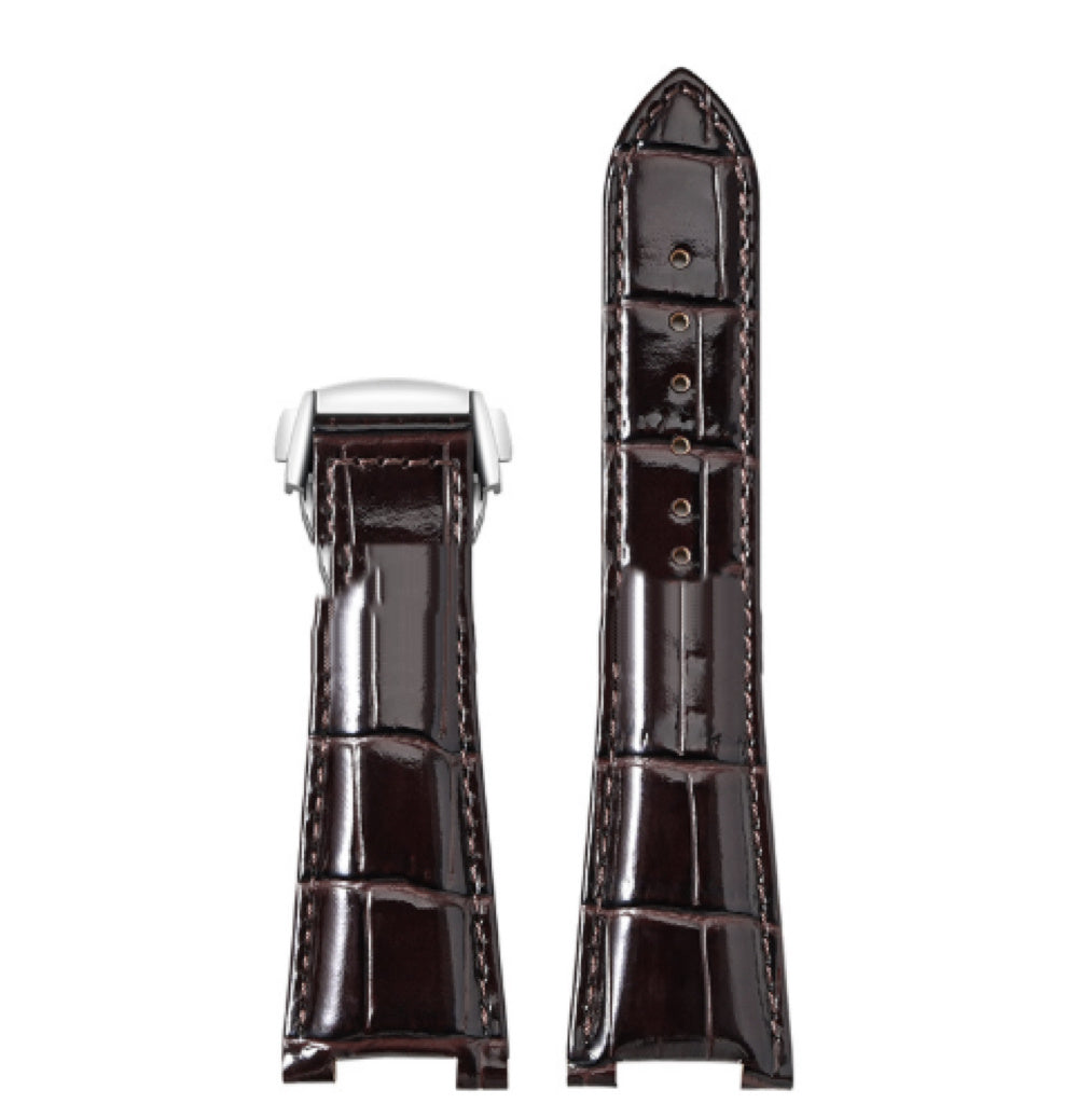 Observatory Watch Top Layer Bamboo Pattern Leather Watch Band 1314mm