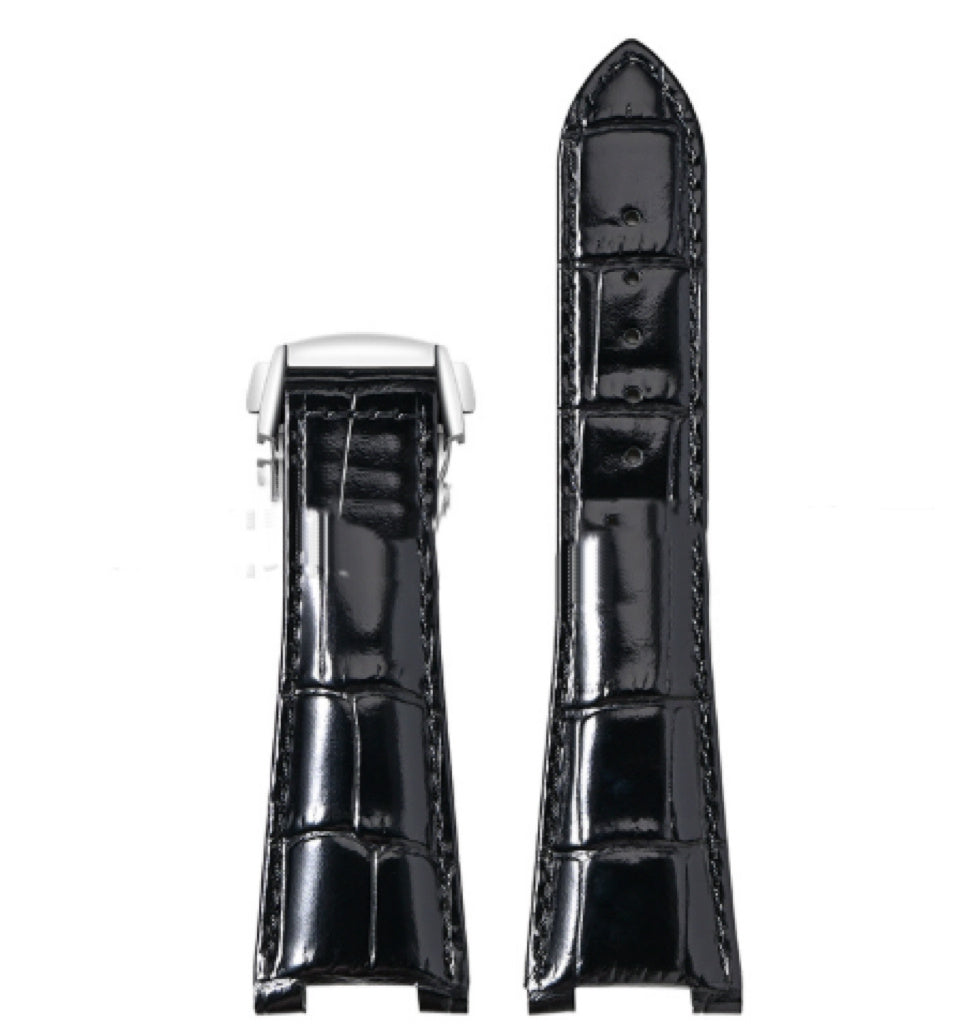 Observatory Watch Top Layer Bamboo Pattern Leather Watch Band 1314mm