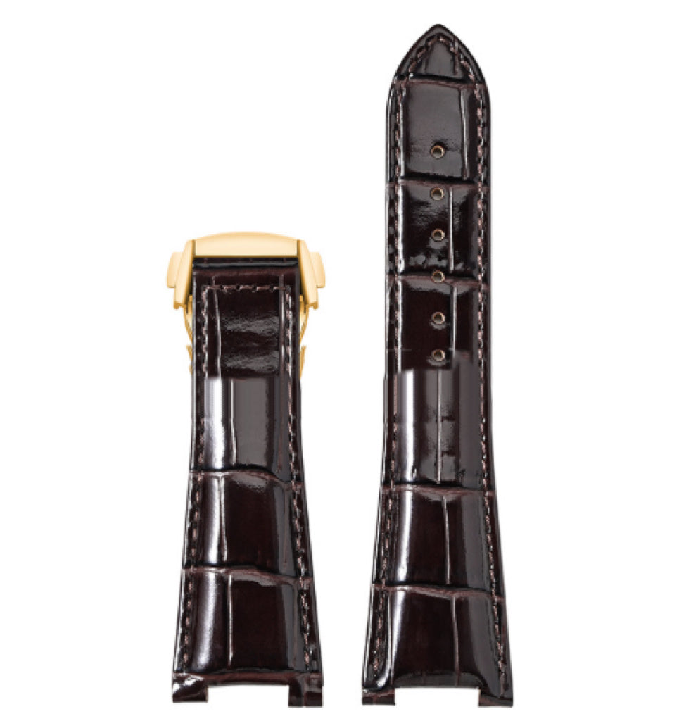 Observatory Watch Top Layer Bamboo Pattern Leather Watch Band 1314mm