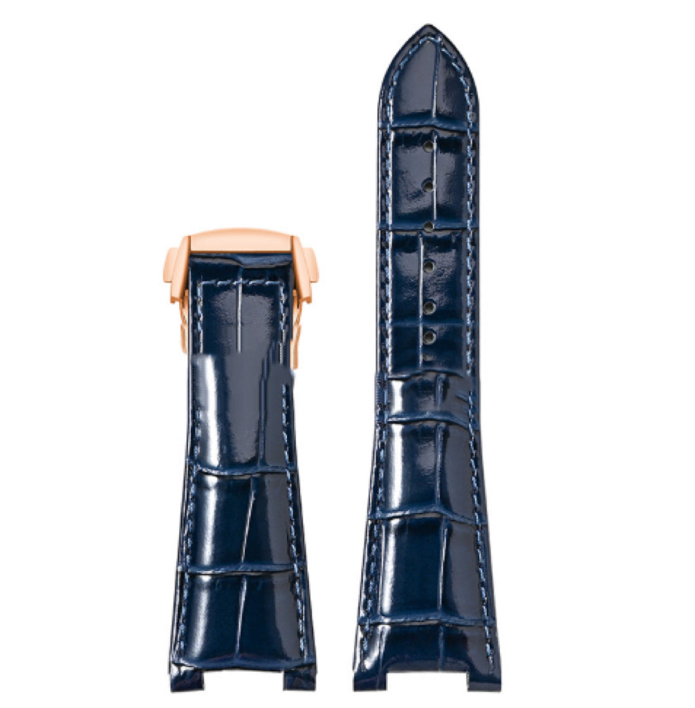 Observatory Watch Top Layer Bamboo Pattern Leather Watch Band 1314mm